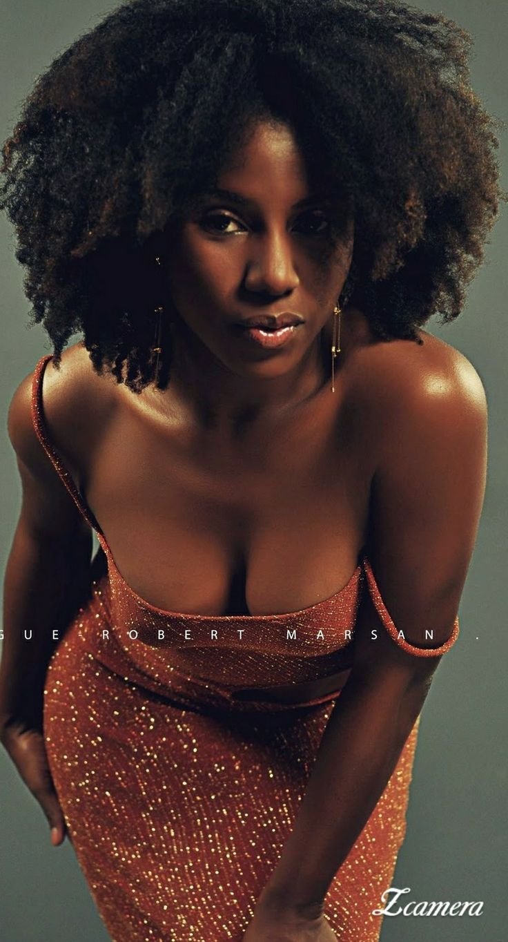 Naked Afro American in the bathhouse