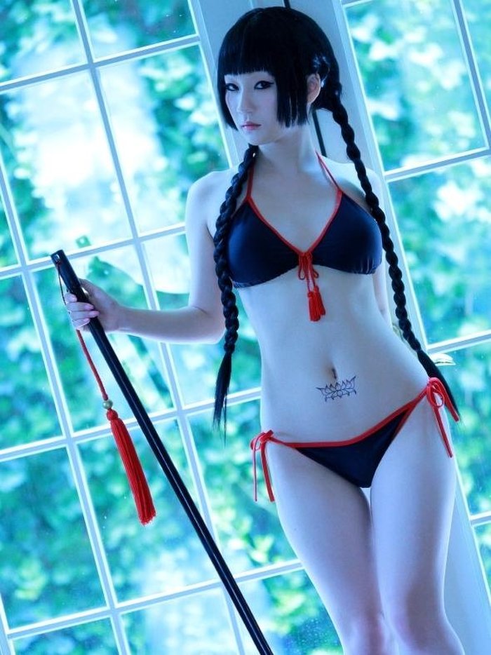 Girls in cosplay swimwear