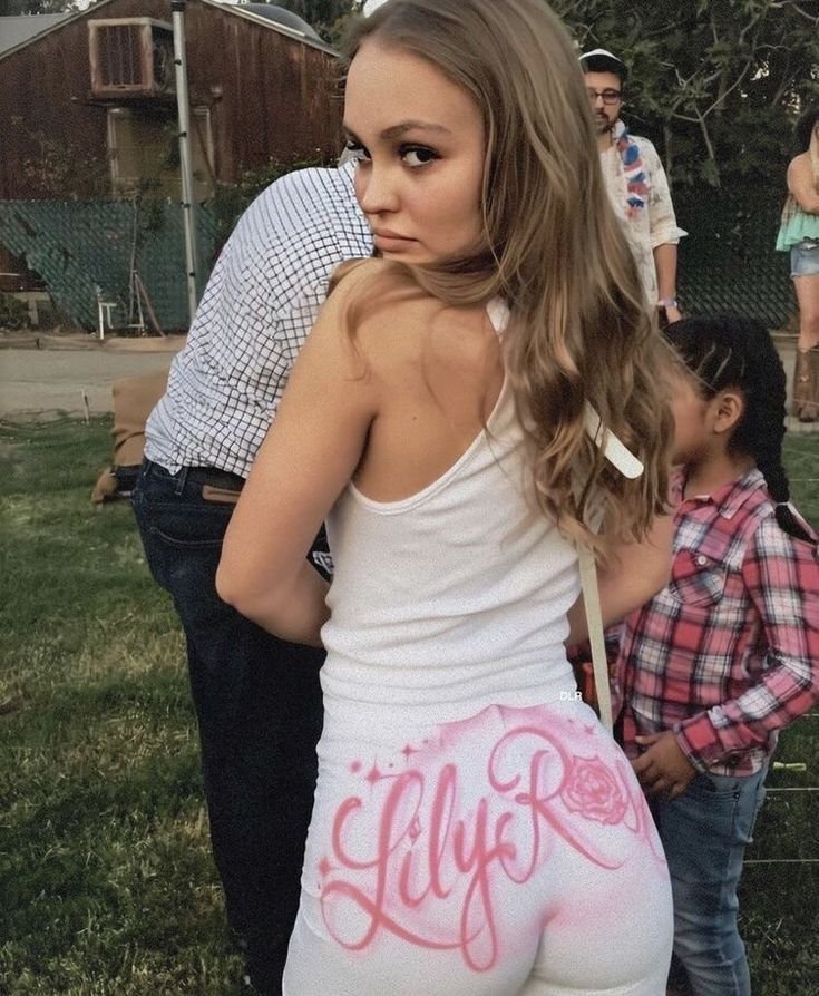 Lily Rose in a swimsuit