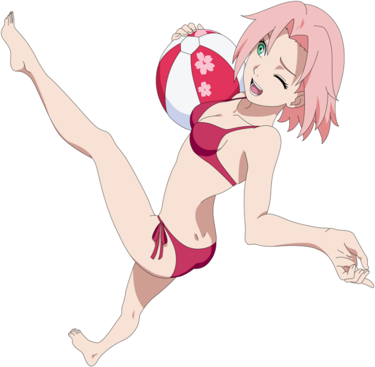 Sakura Haruno in a swimsuit