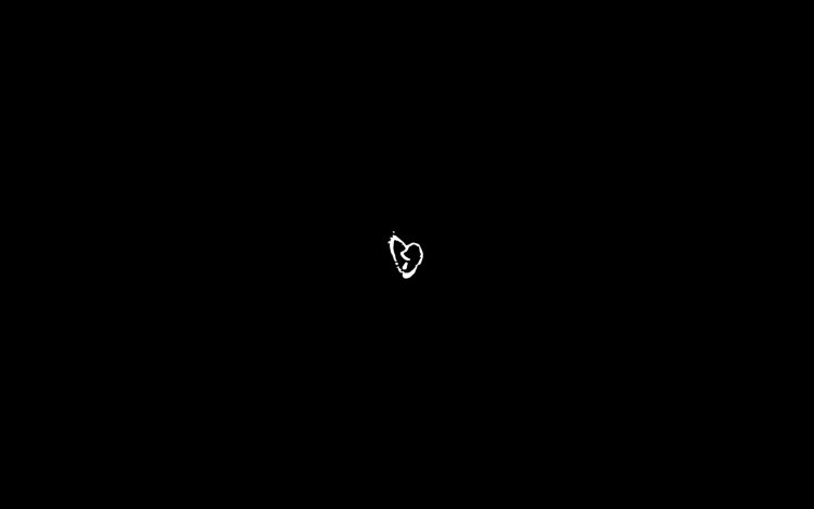 Broken heart on a black background