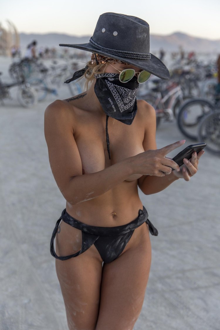 Burning man festival girl nude