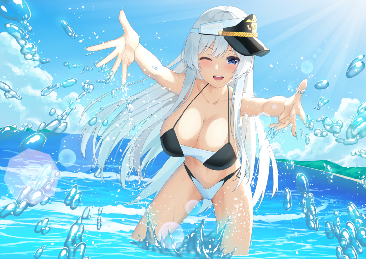 Takao Azur Lane Echchi Swimsuit