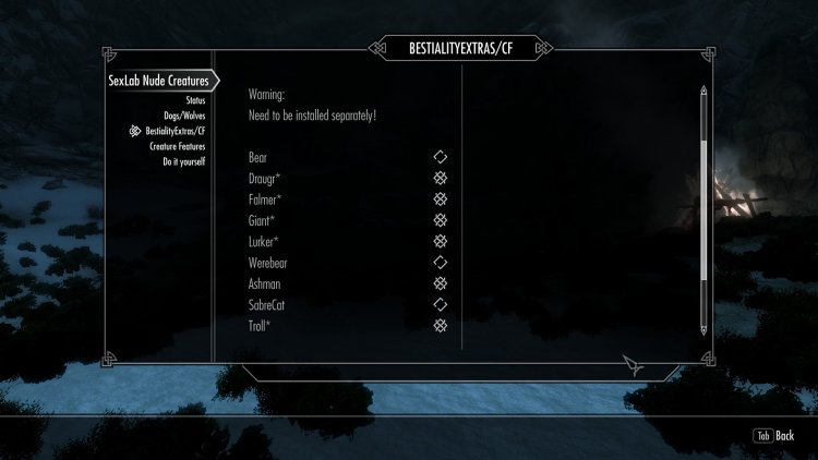 Skyrim mod Sexlab nude Creatures