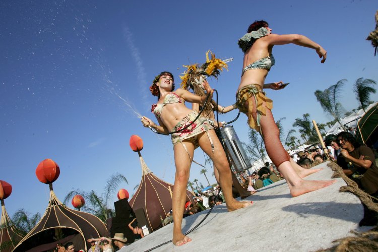 Naked women at the festival