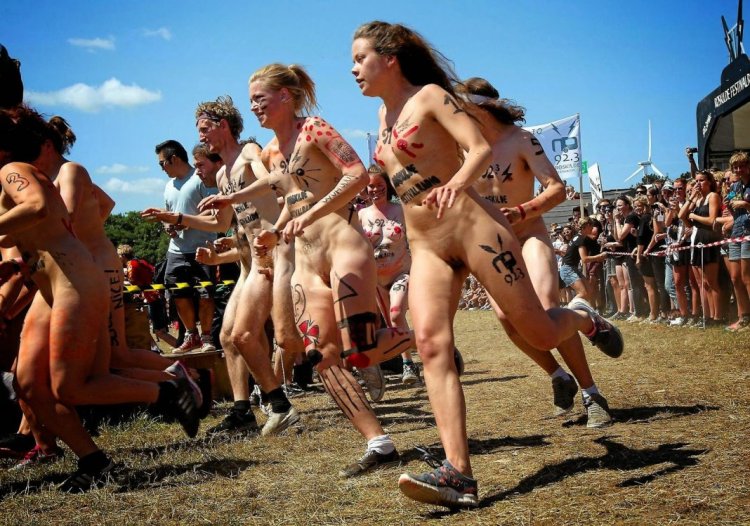 Nude festival in public