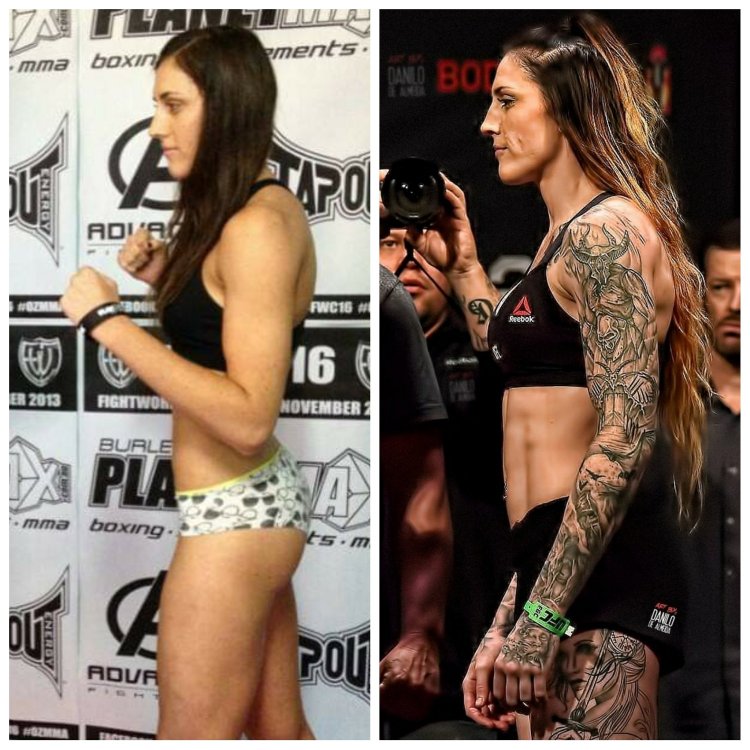 Megan Anderson weighing