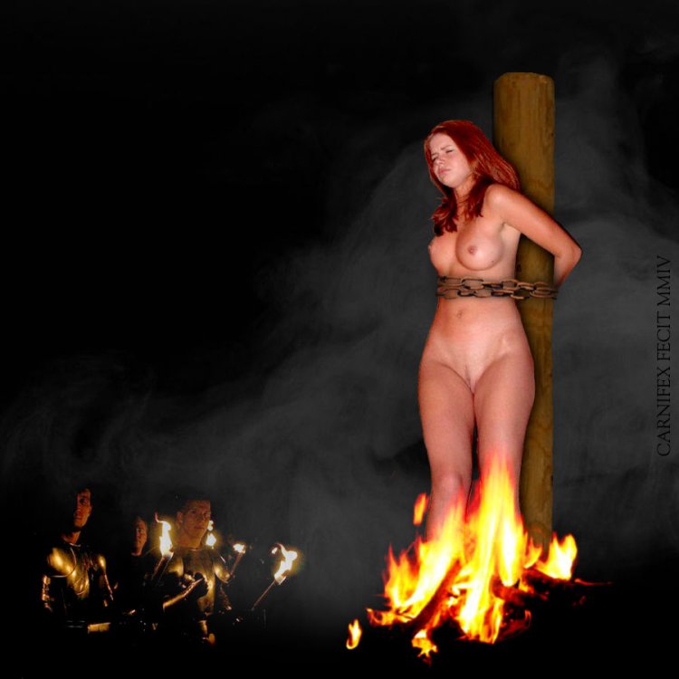 Naga woman at the stake