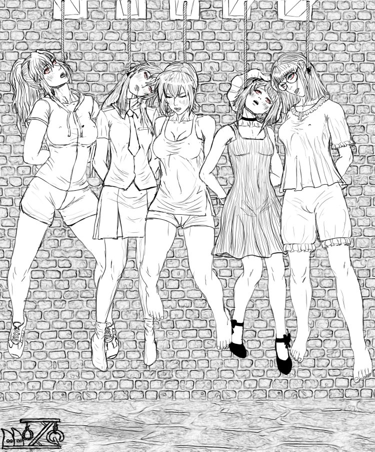 Drawings Hanging girls