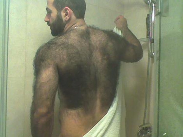 Naked Russian Hairy Man on Dancepole Club