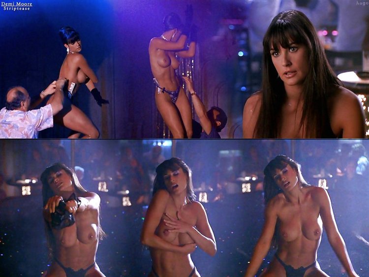 Demi Moore in the film "Striptease" (1996) Naked