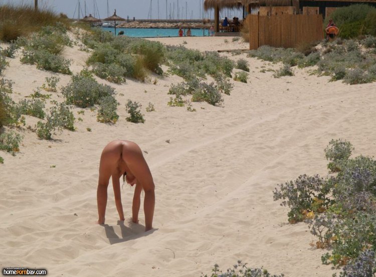 Walked along the beach naked