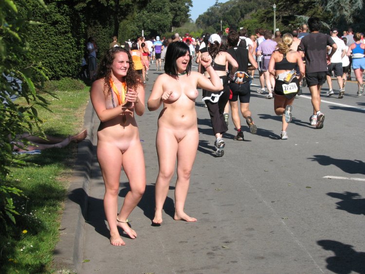 Naked women at the festival