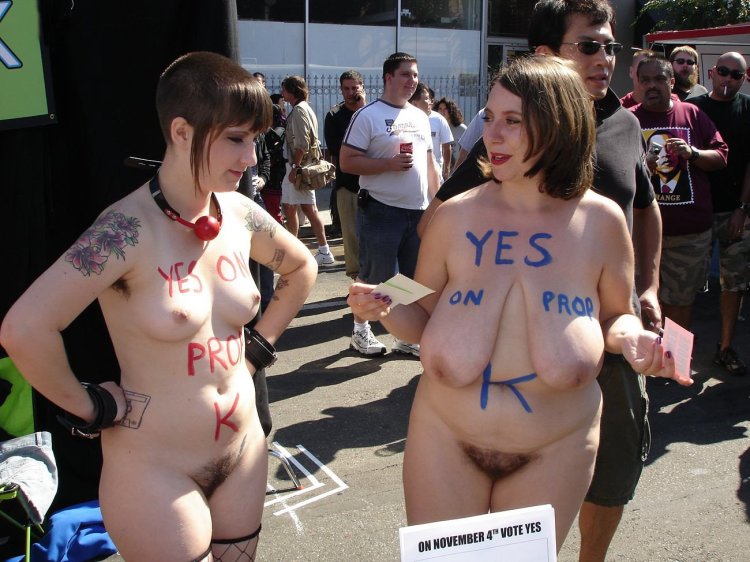 Naked women at the festival