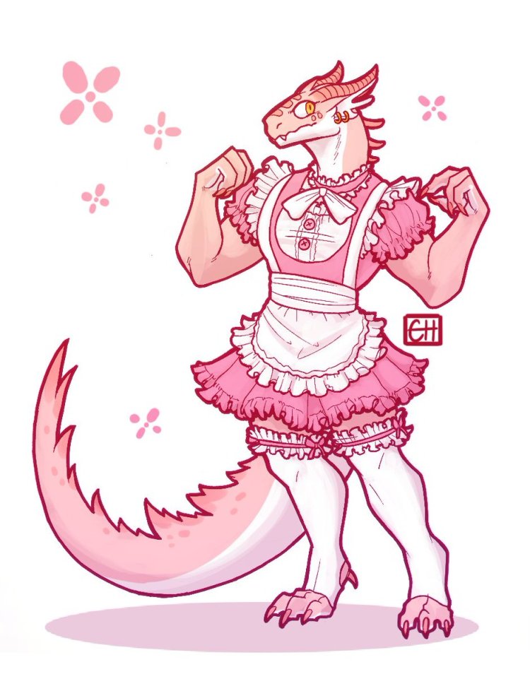 Pink Dragonborn Art