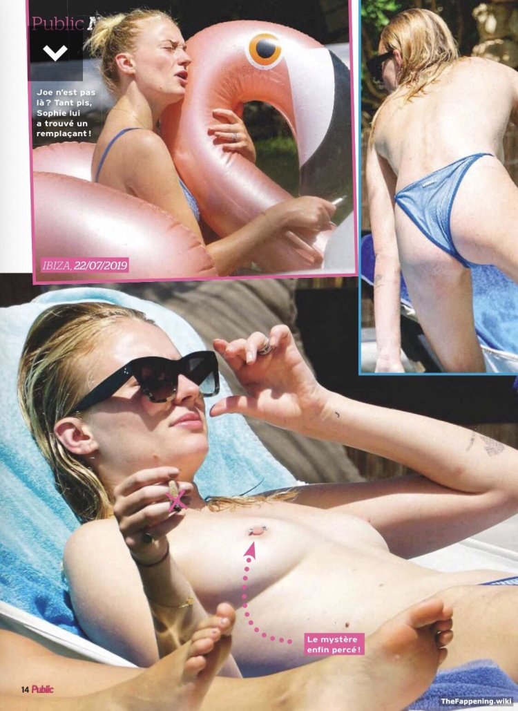 Sophie Turner Toples on Ibiza