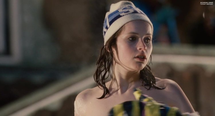 Felicity Jones in a swimsuit
