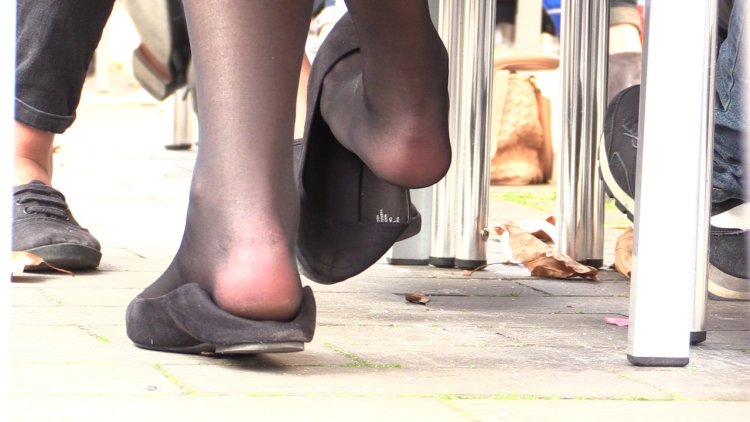 Feet School Shoe Dangling Barefeet