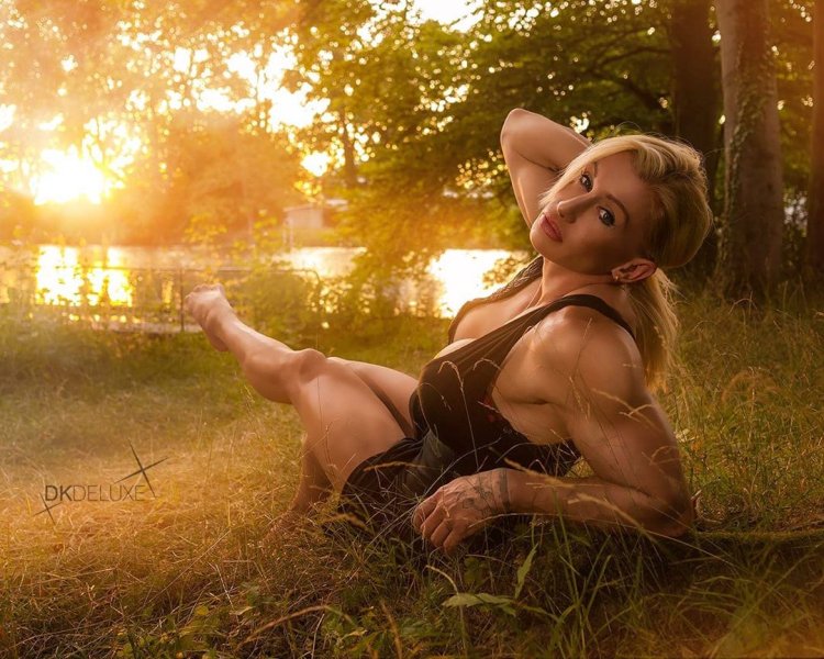 Bunny Barreras in a swimsuit