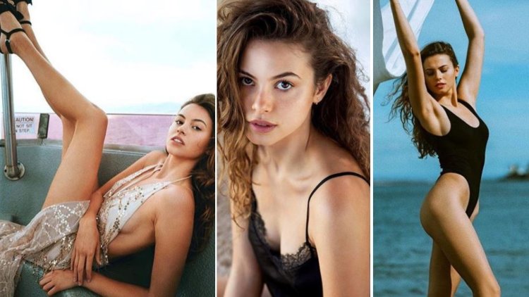 Nika nikola on a leather sofa