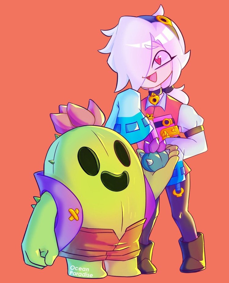 Kolette and Spike Bravl Stars