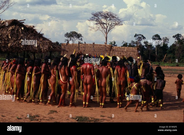 Naked women of the Amazon tribes