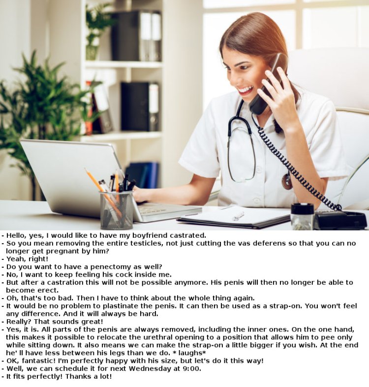 Castrated Caption girls doctors