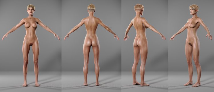 3D modeling naked women