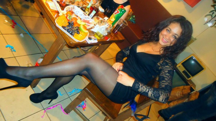 Girls in nylon from social networks