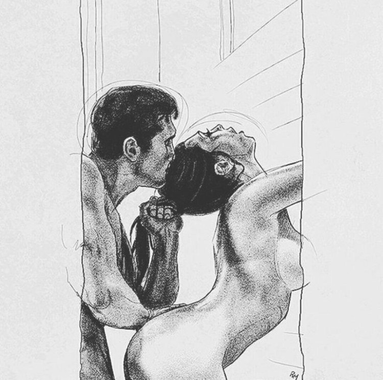 Erotic drawings passion