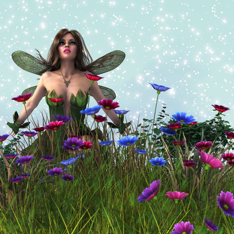 Beautiful picture flower flower in a woman