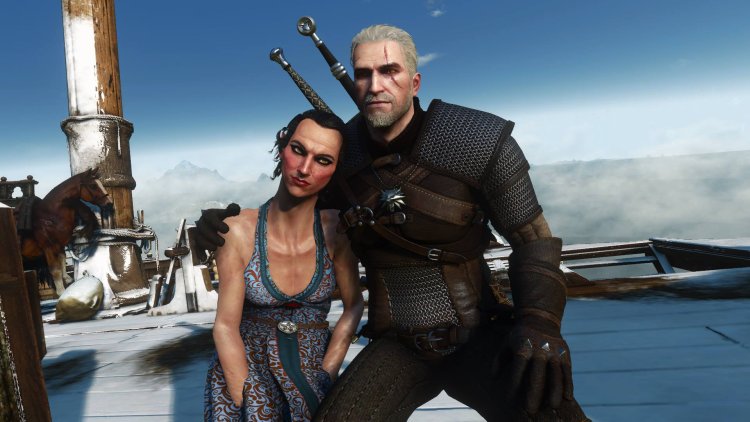 Tsiri Witcher 3 cosplay in the bath