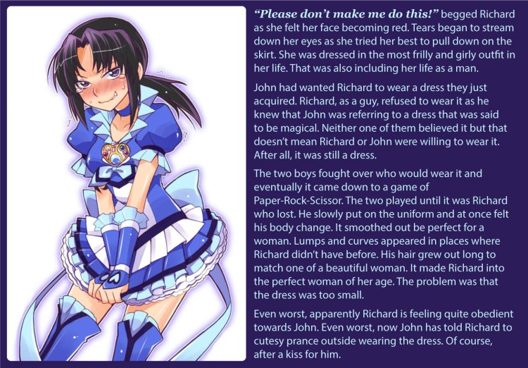 Turning into a daughter TG Caption