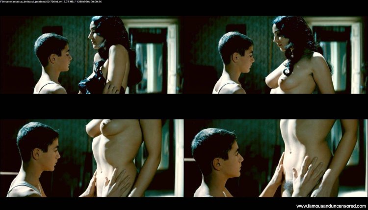 Naked Monica Belluchi in Malena's film