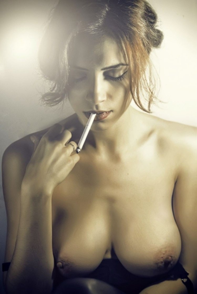 Women smoke and undress