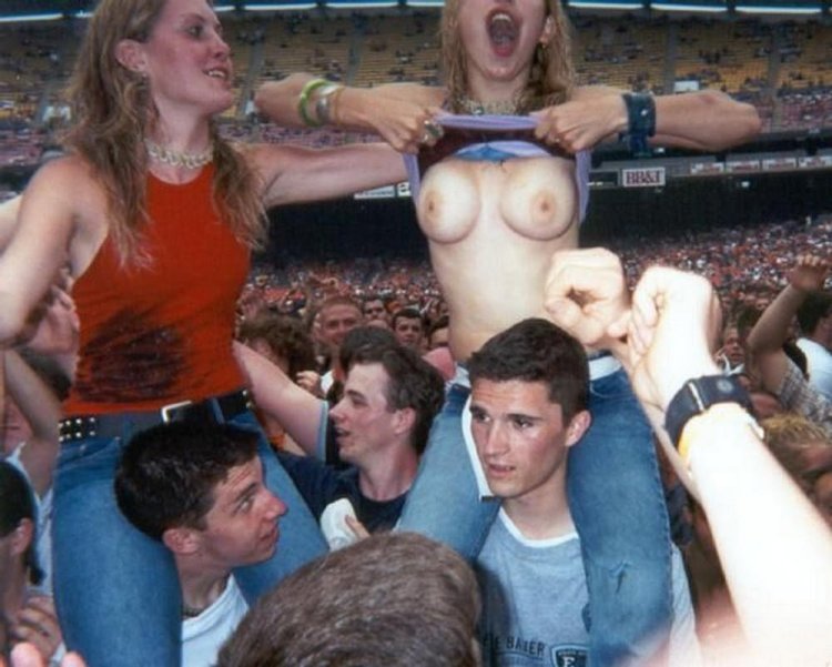 Beautiful breasts are publicly