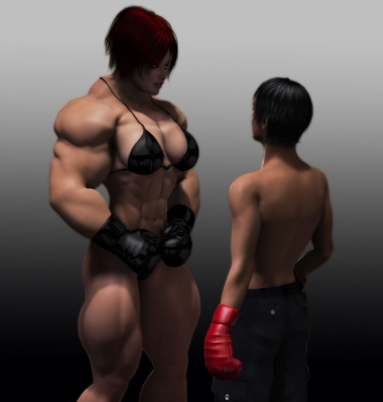 The muscular girl Femdom