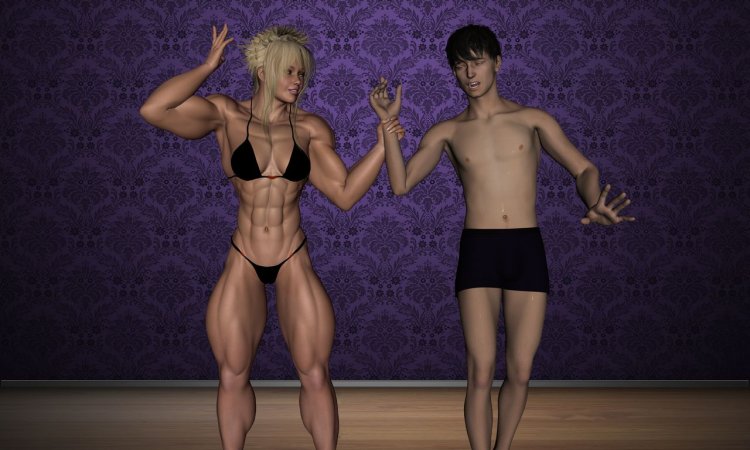 Tall Muscle Girl 3D