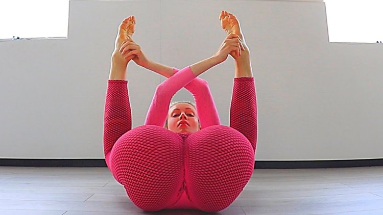 Flexible Contortion Girl from a channel on YouTube dark -haired