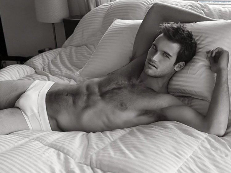 Male body without clothes