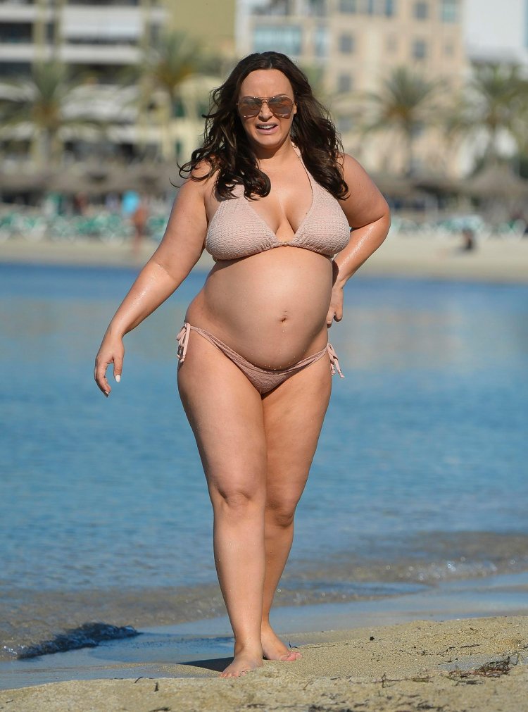 Chubby women on the beach