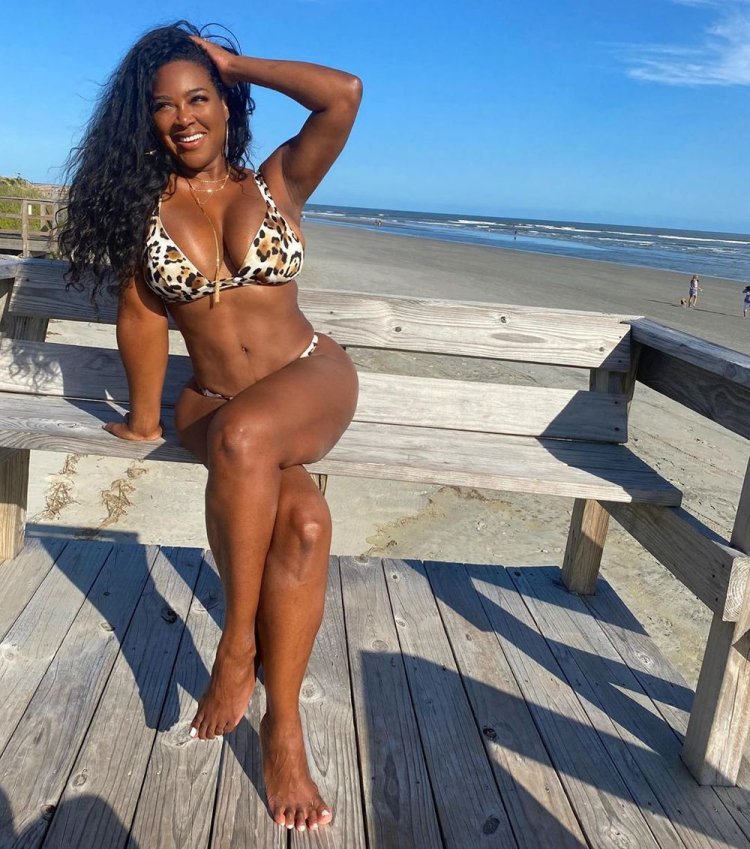 Kenya Moore in a swimsuit