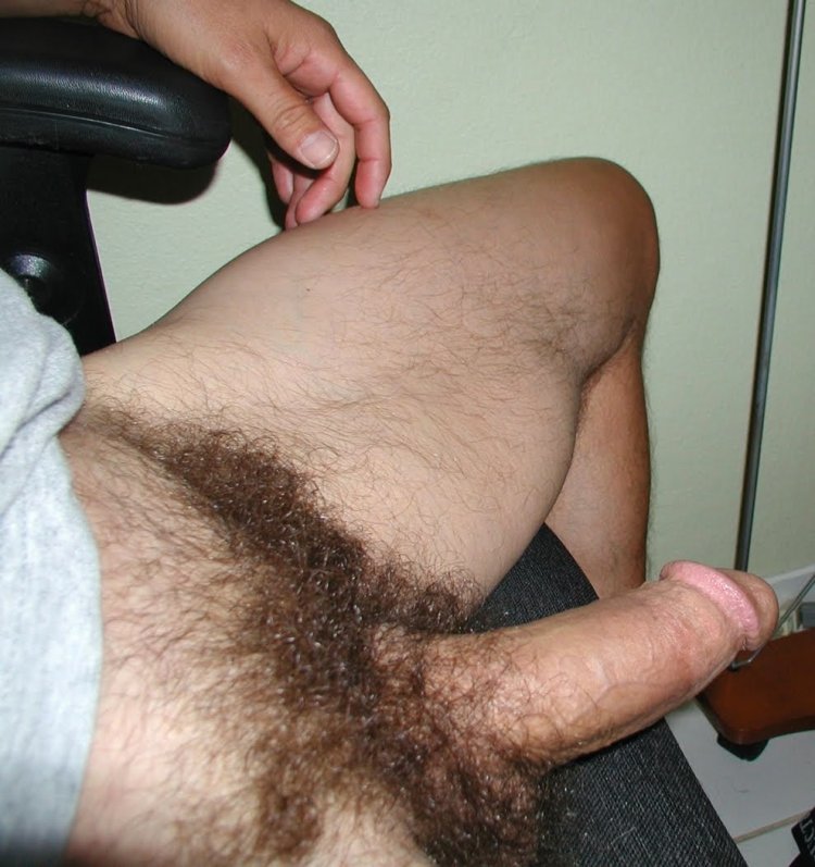 Huge hairy dick of a teenager