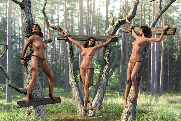 Nude photo shoot in the stable