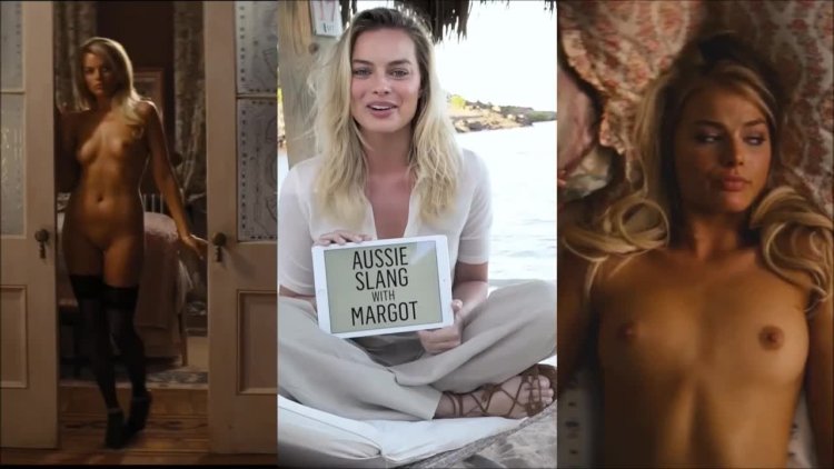 Margot Robbie Wolf with Wall Street Naked