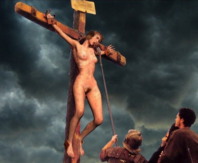 Crucified the naked woman BDSM