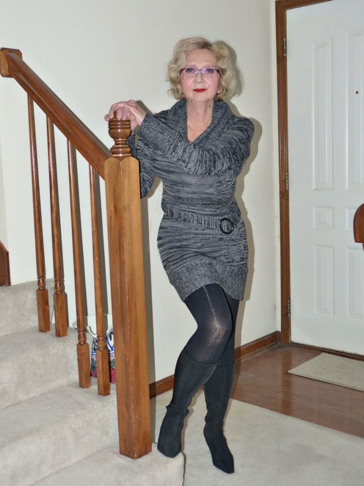 Older women in pantyhose