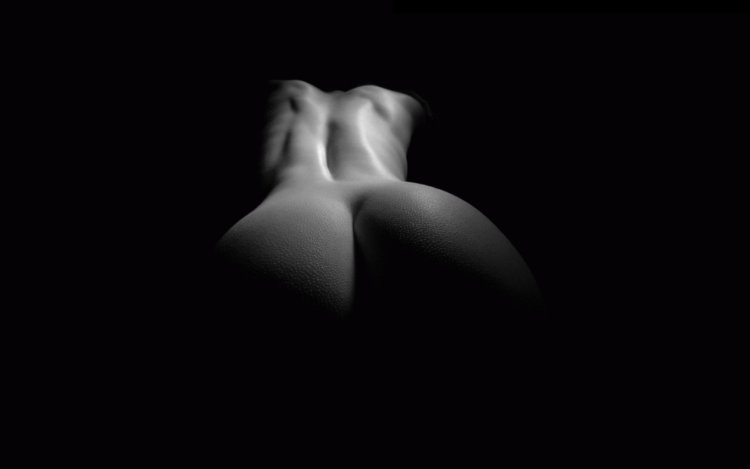 Erotic girls on a black background
