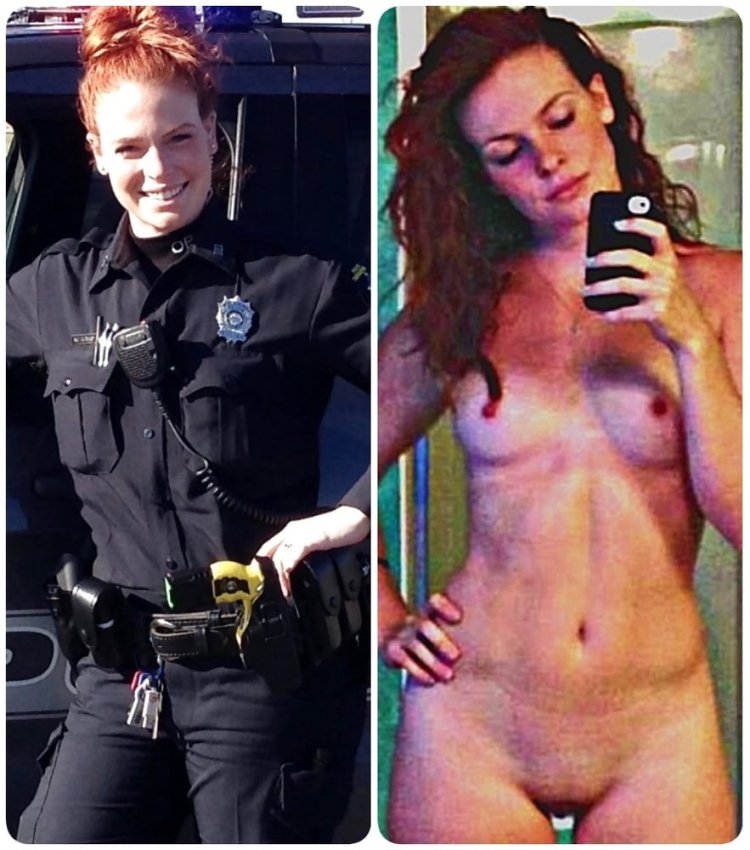Girl with Clothes and without Police nude.l