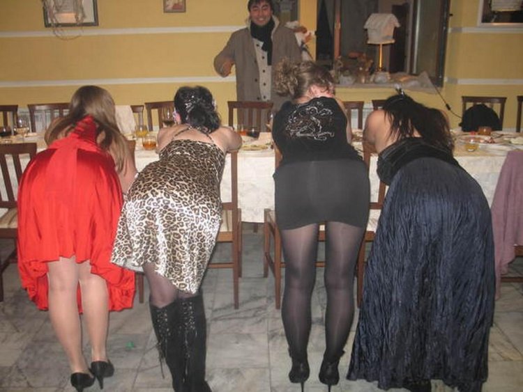 Elderly ladies in pantyhose